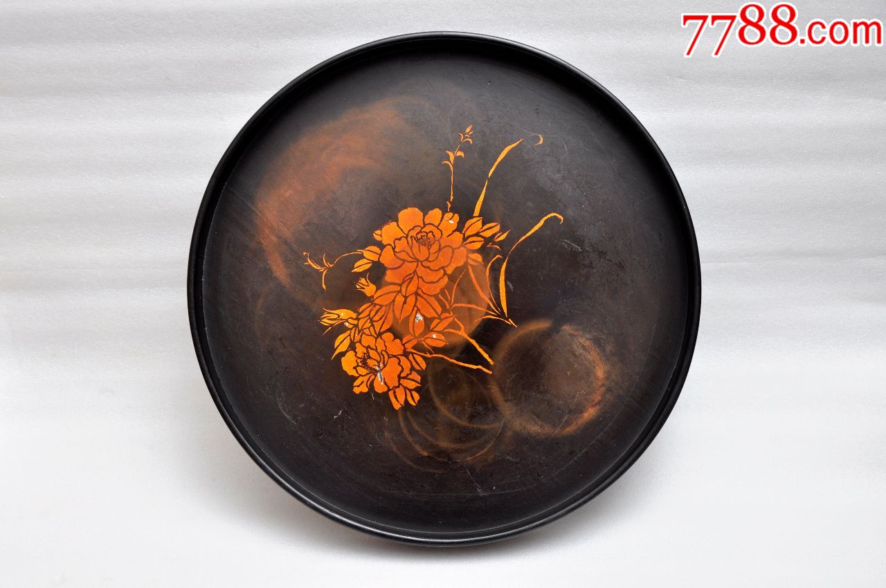 漆器大号茶盘【直径34厘米】
