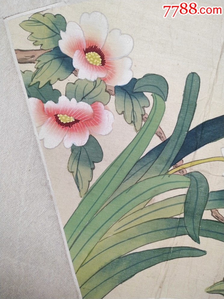 玉川款精品工笔花鸟,画工精细,尺寸30/17,欢迎捡漏