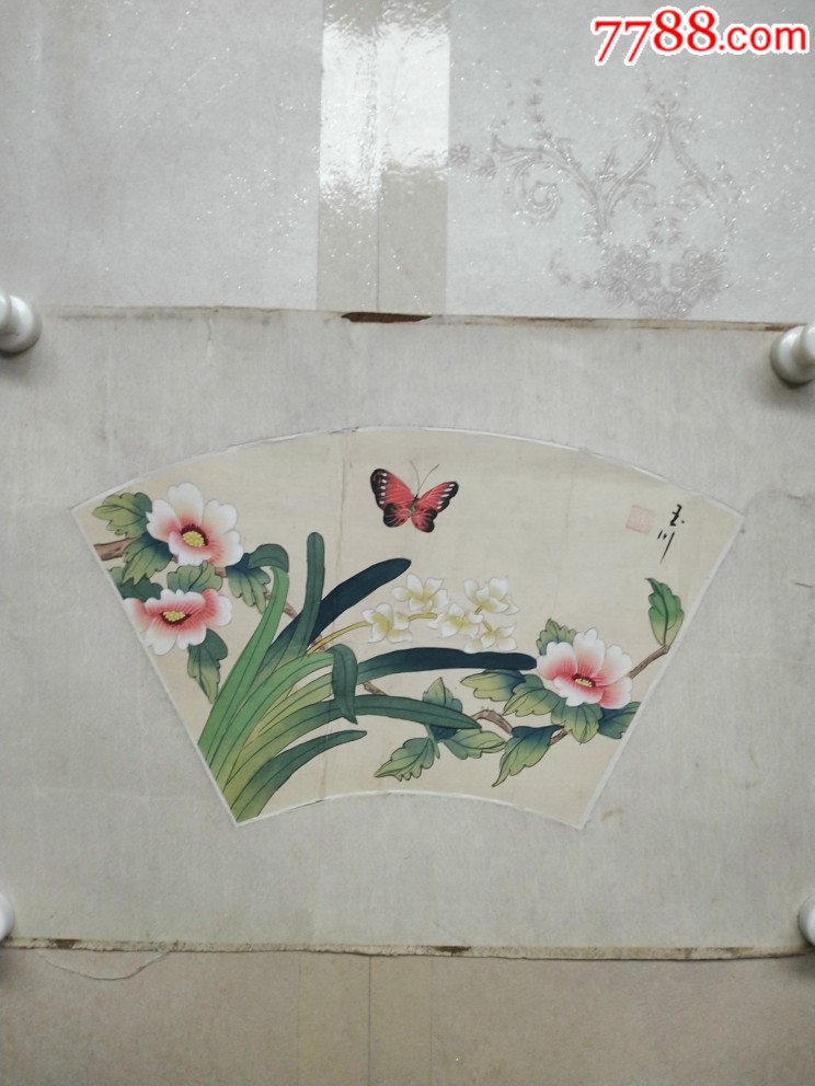 玉川款精品工笔花鸟,画工精细,尺寸30/17,欢迎捡漏