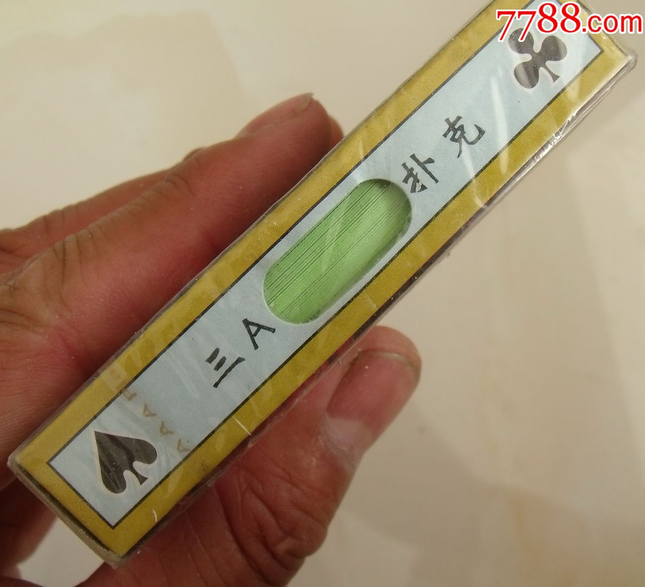 00年代三a自由神扑克(荧光彩边布纹)_扑克牌_图片收藏_回收价格_7788