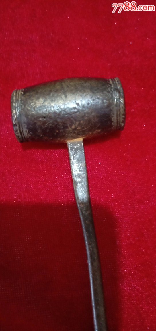 清代鼓型青铜锤子