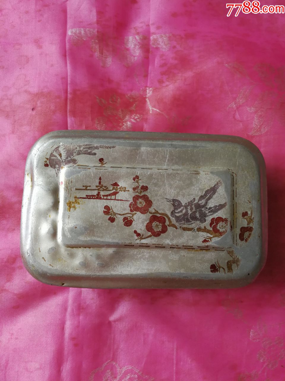 工农牌喜鹊登梅图案铝饭盒