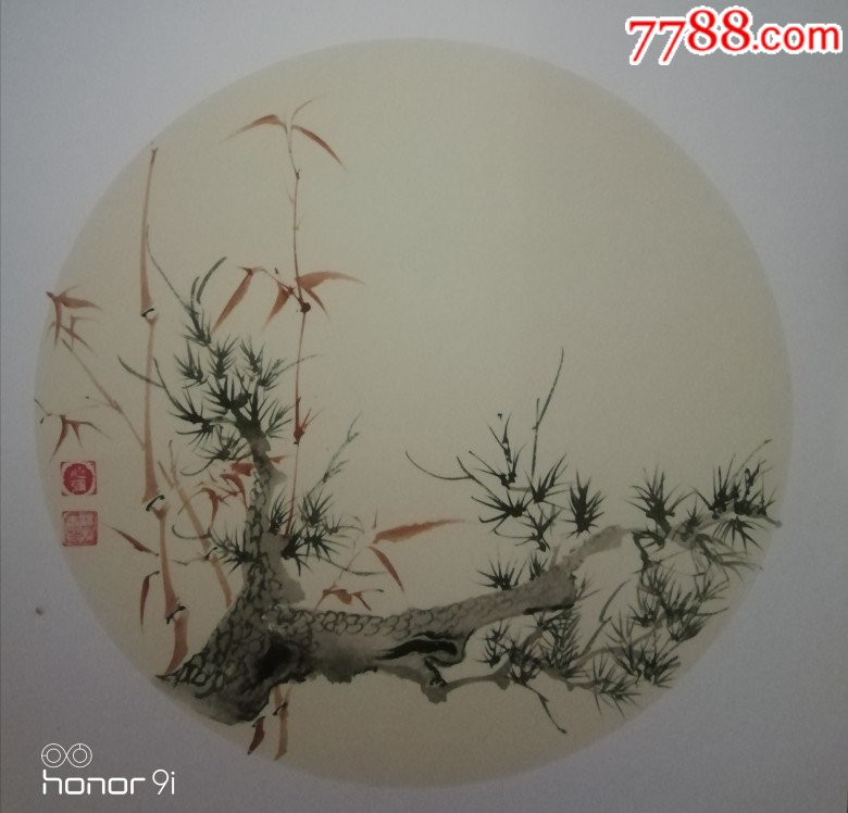卡纸小品(33*33cm)-山水国画原作-7788书画网