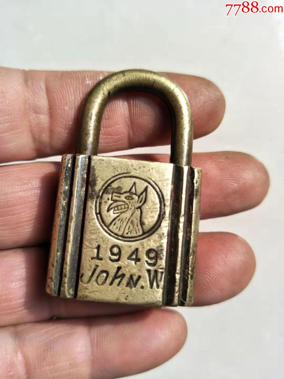 标的铜锁,没有钥匙,品相如图_铜锁/铜钥匙_一往情深【7788铜锁收藏】