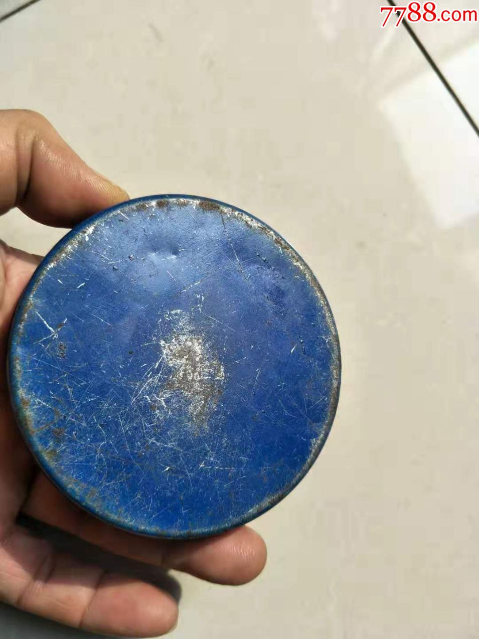 少见的蓝色印泥,品相如图