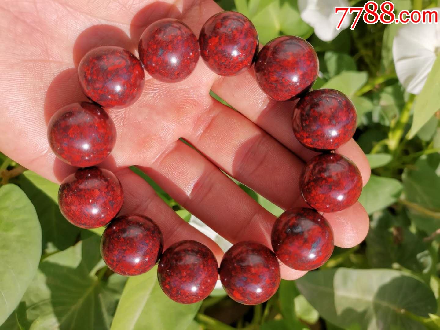 桂林鸡血玉男士手串