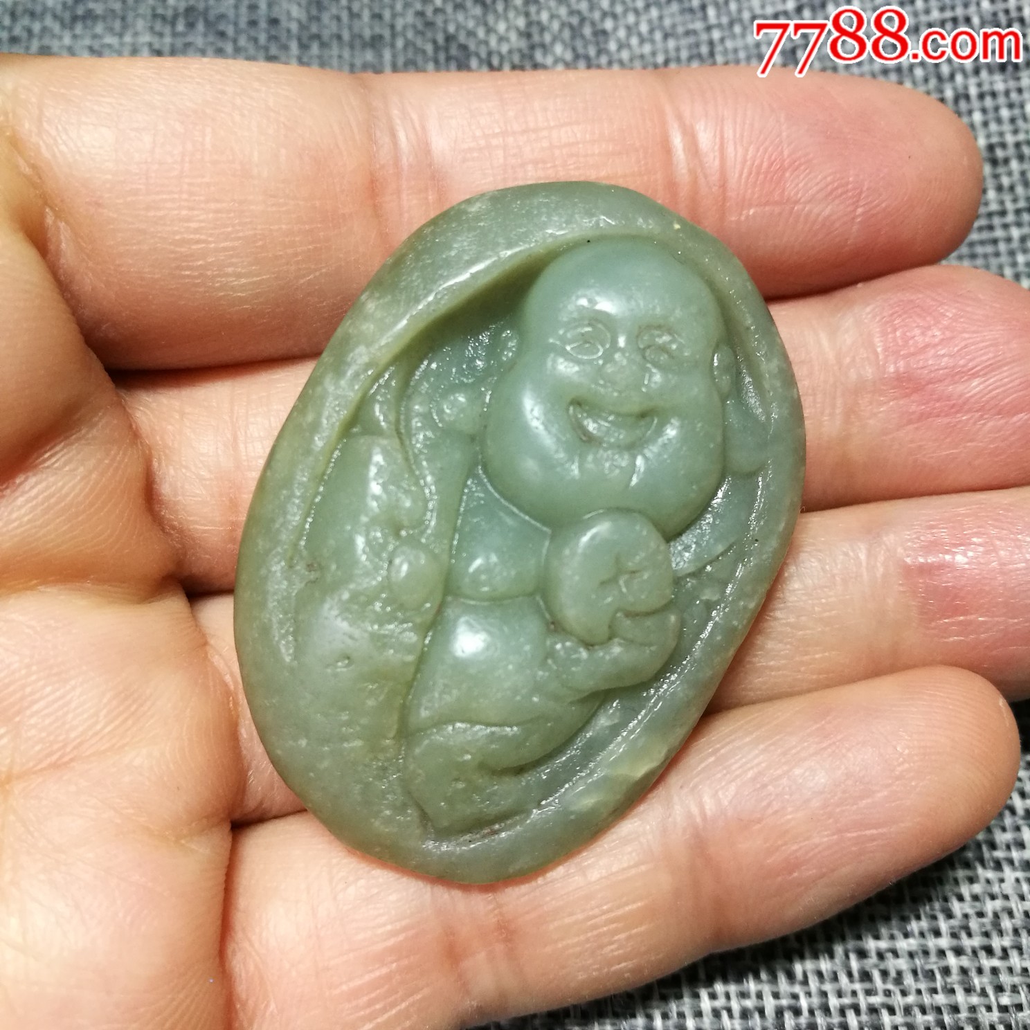 和田青玉佛公27克