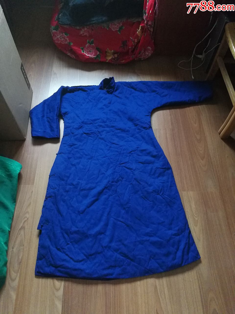 全新纯棉布薄偏襟大棉袄