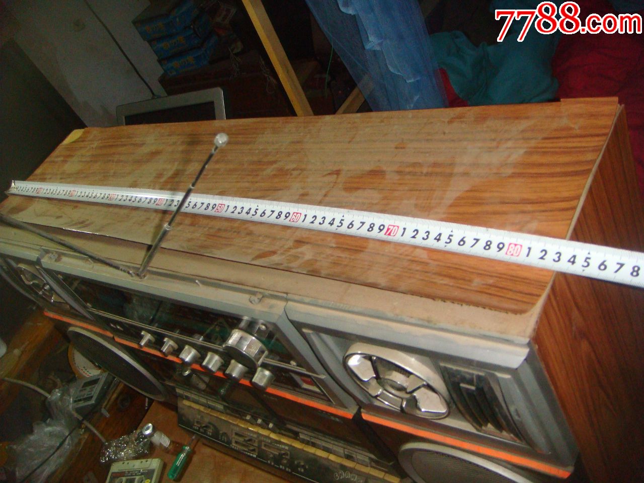 长江大型木壳收录机带电子琴-收音机-7788收藏__收藏热线