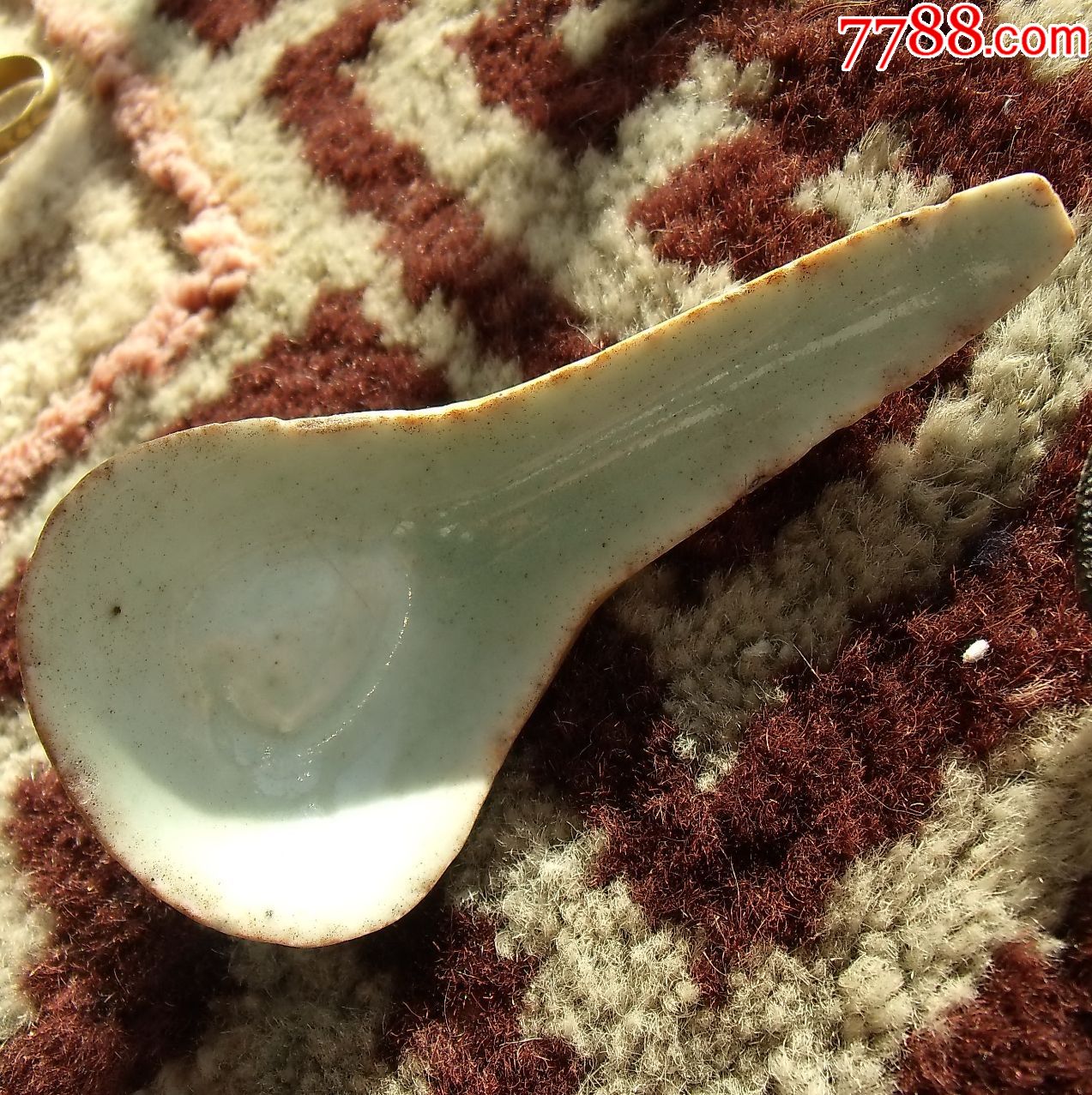 清末民国豆青釉勺子(手工胎,老造型)