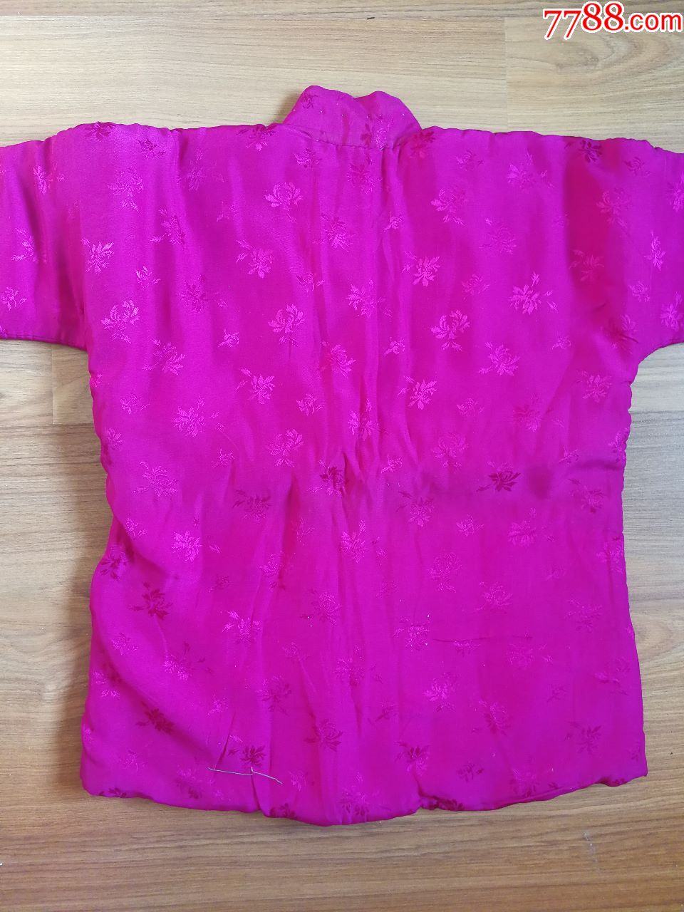 老式粉色手工纯棉花花棉袄