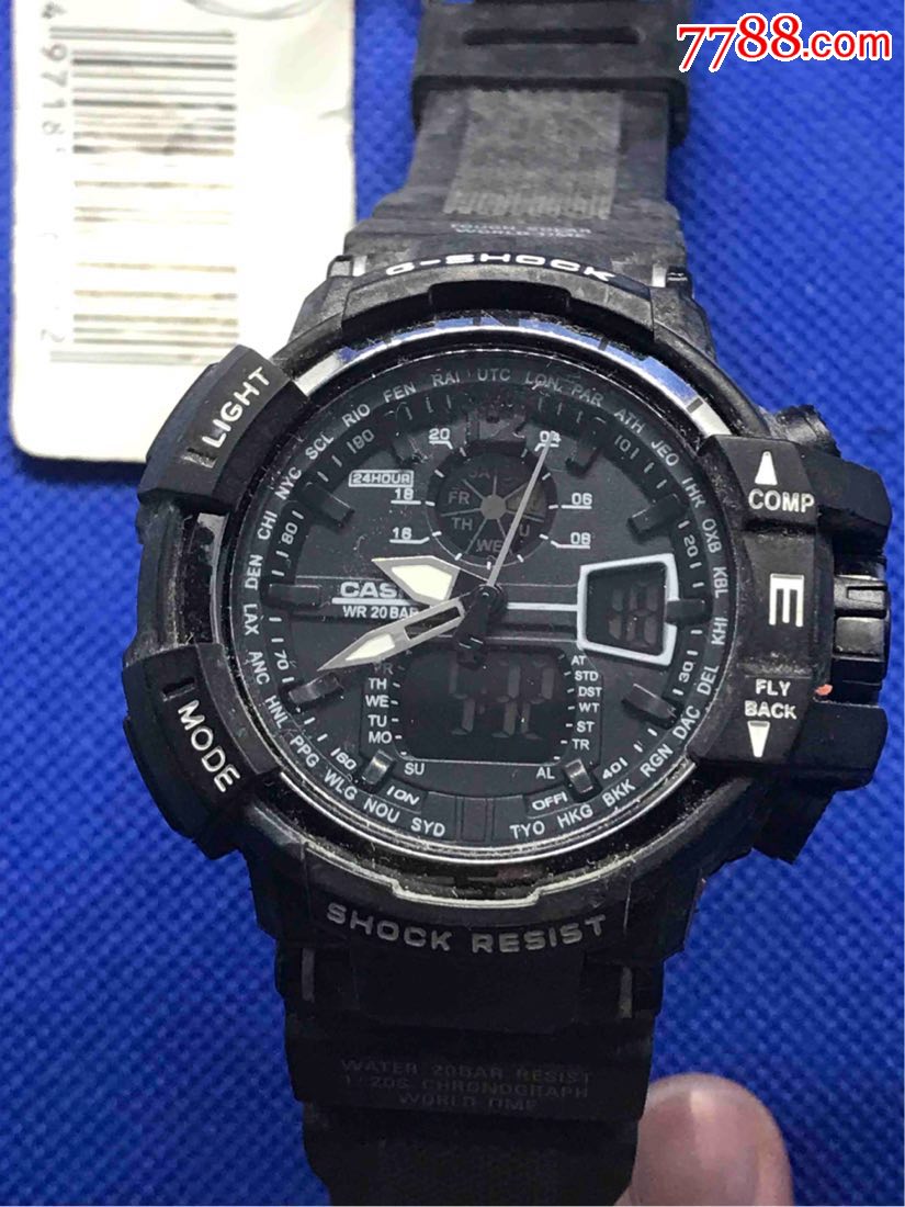 全新卡西欧g-shock双显计时石英大表,表径连把头52mm,功能正常,走时