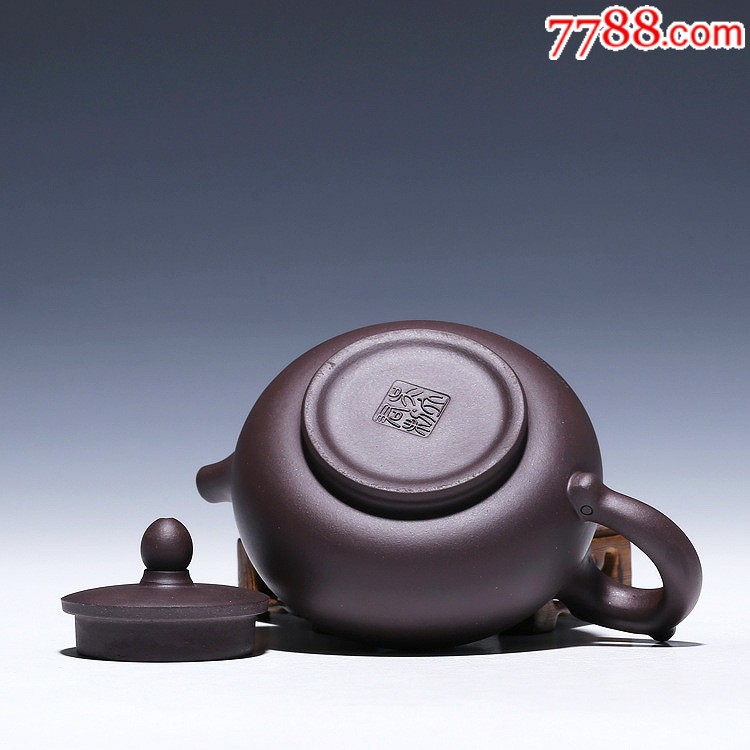 宜兴紫砂吴立君手工原矿老紫泥龙壶