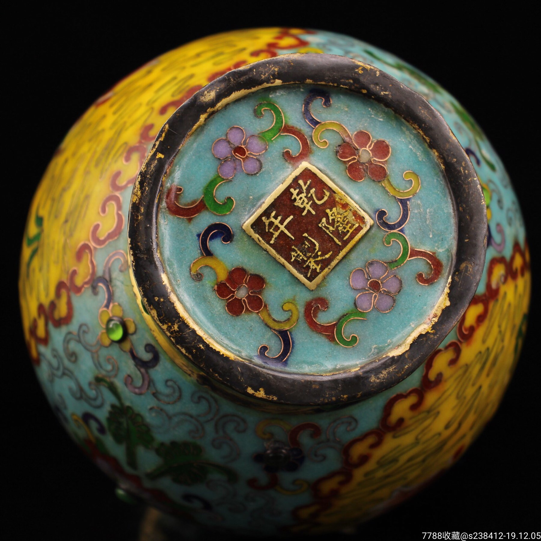景泰蓝珐琅彩铜胎花瓶