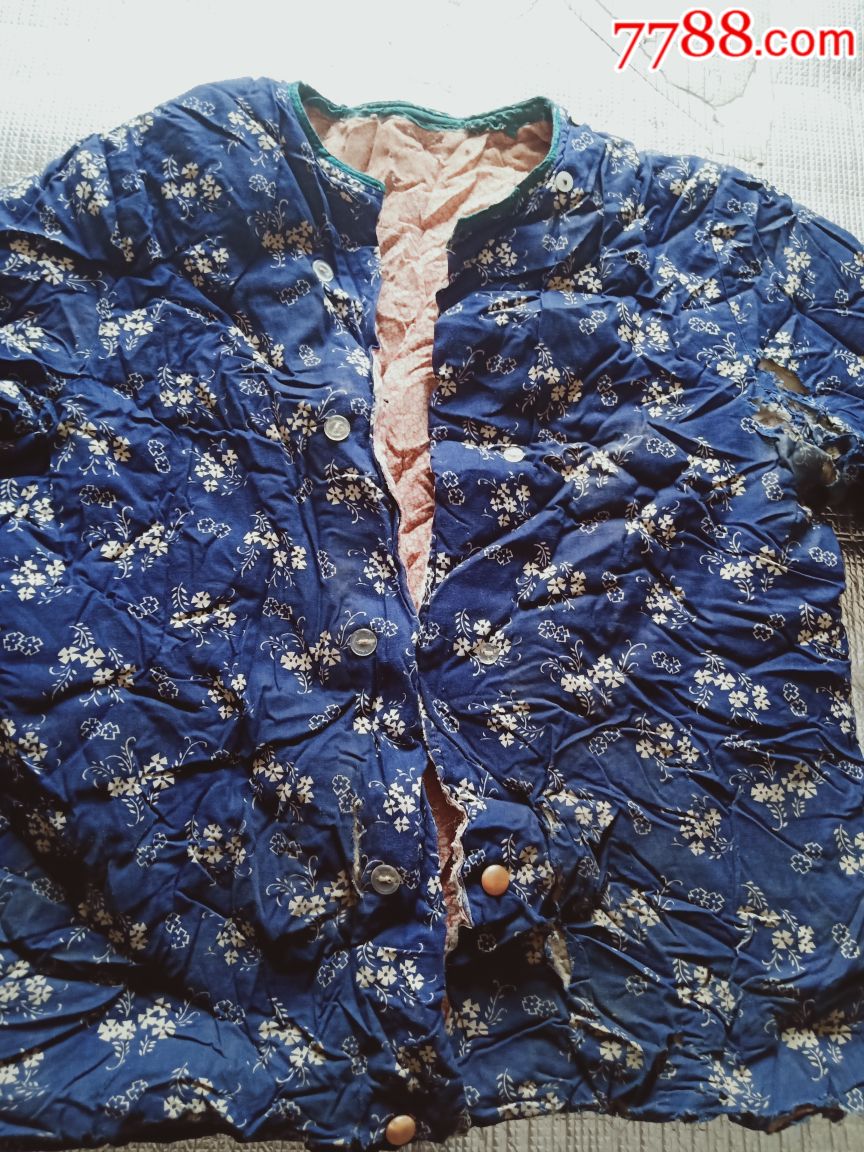 怀旧民国老印花布棉袄