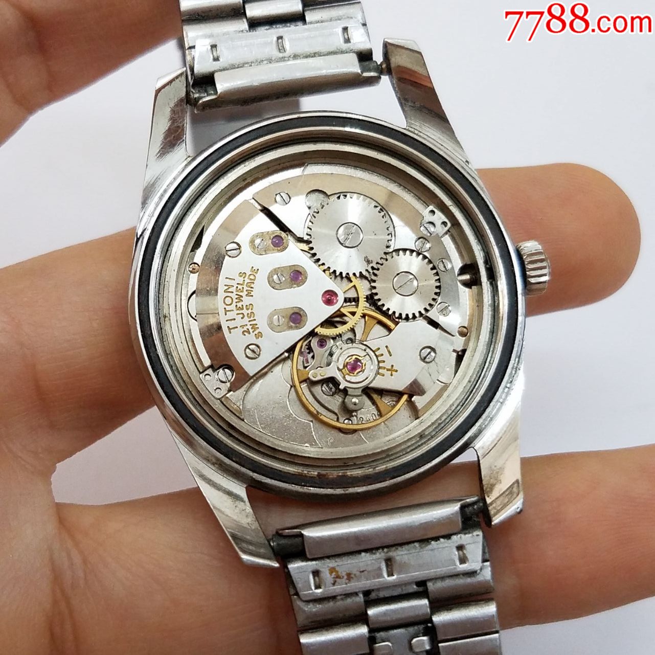 瑞士梅花手动上链机械男表【2409机芯】【高闪刻度,指针】【拉丝纹