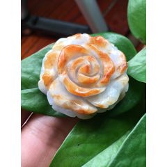 俏黄翡巧雕翡翠【花开富贵】(zc21894191)_7788收藏__收藏热线