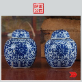 景德镇老厂货瓷/建国瓷厂髙白泥青花洋莲宝珠坛一对(zc21894600)_7788收藏__收藏热线