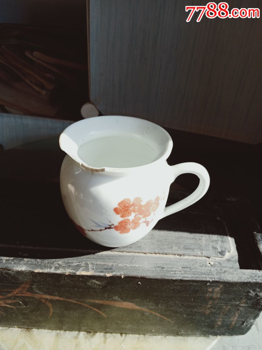 怀旧老红梅花漱口杯