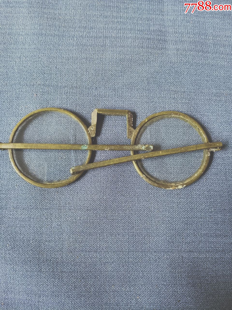 清代铜框眼镜镜框外经约405厘米
