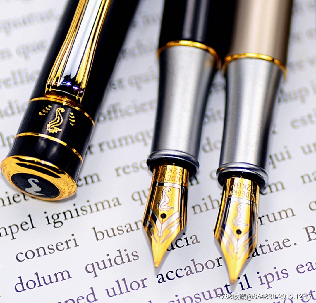 英国ukdemon海马2027纯铜镀漆钢笔绝版收藏90年代上海产