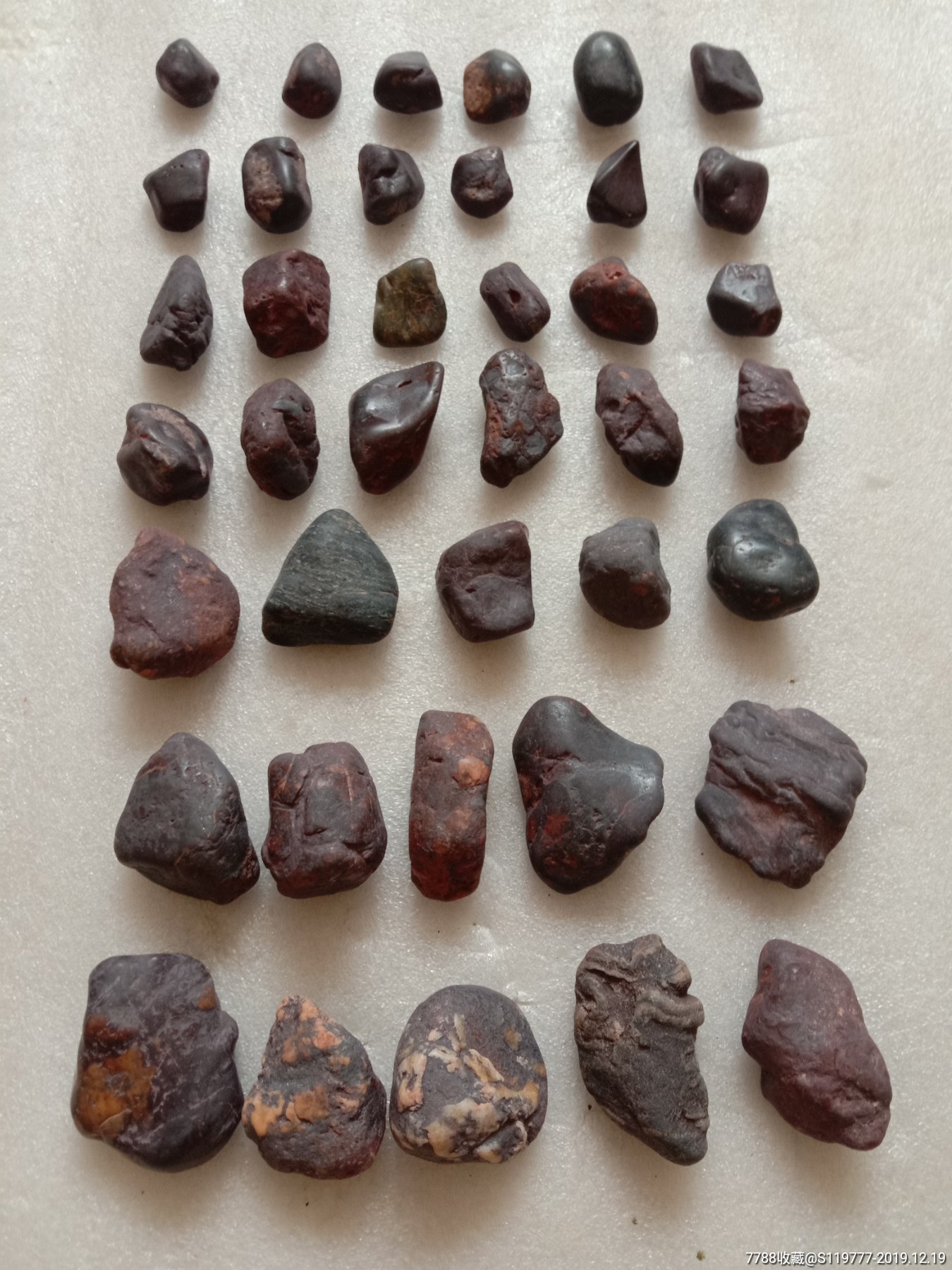 一组自己捡的石陨石