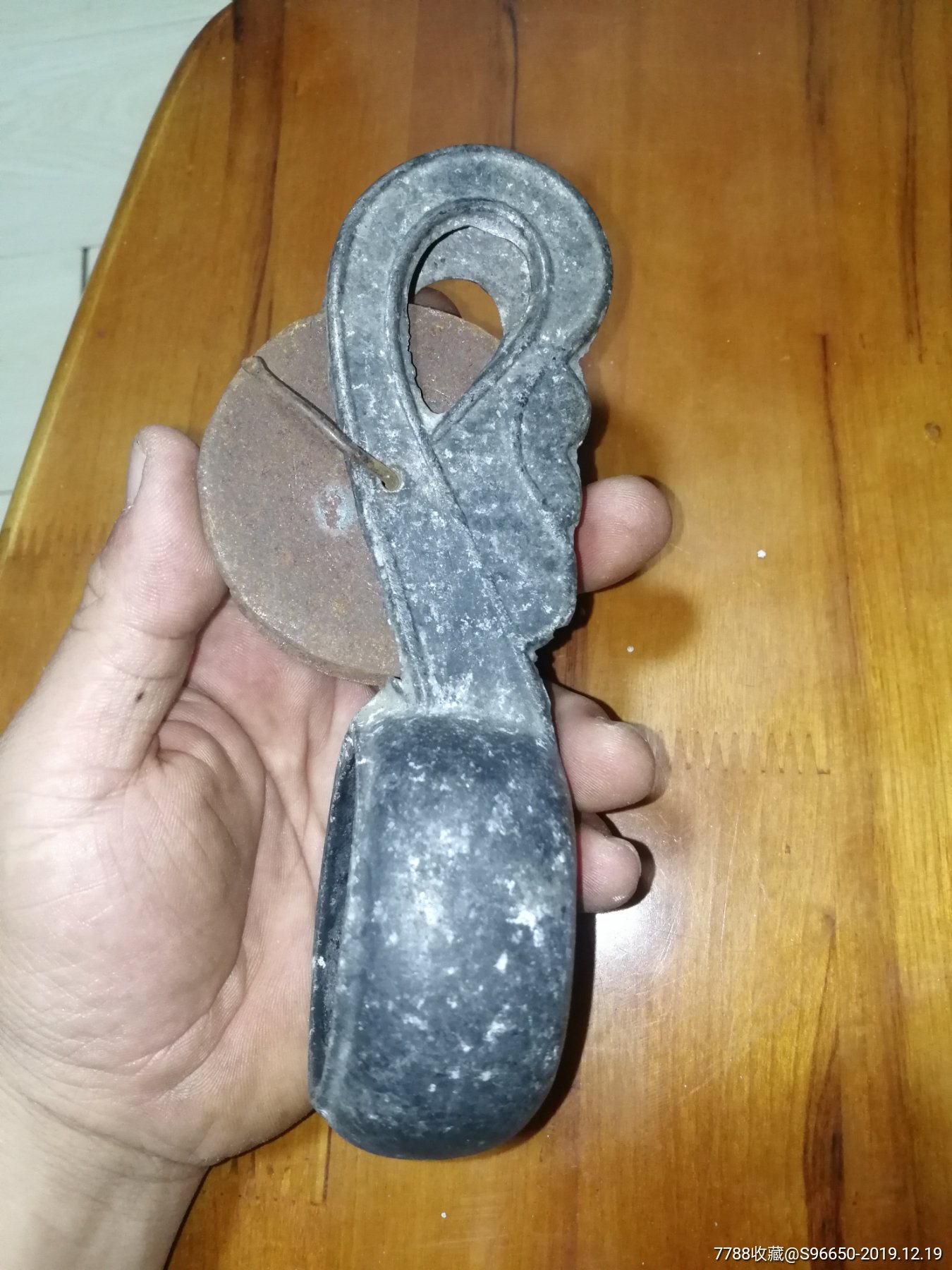 老金属墨斗一个完整实物拍摄