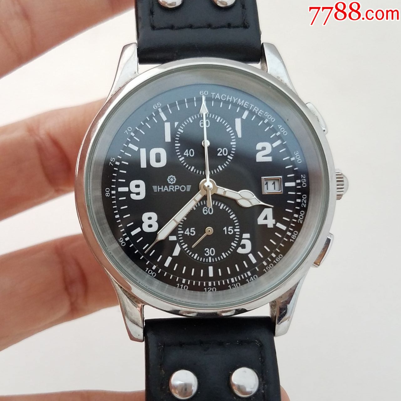 harpo电子计时男表【夜光漂亮】【经典蛇头指针】【独特全数字夜光