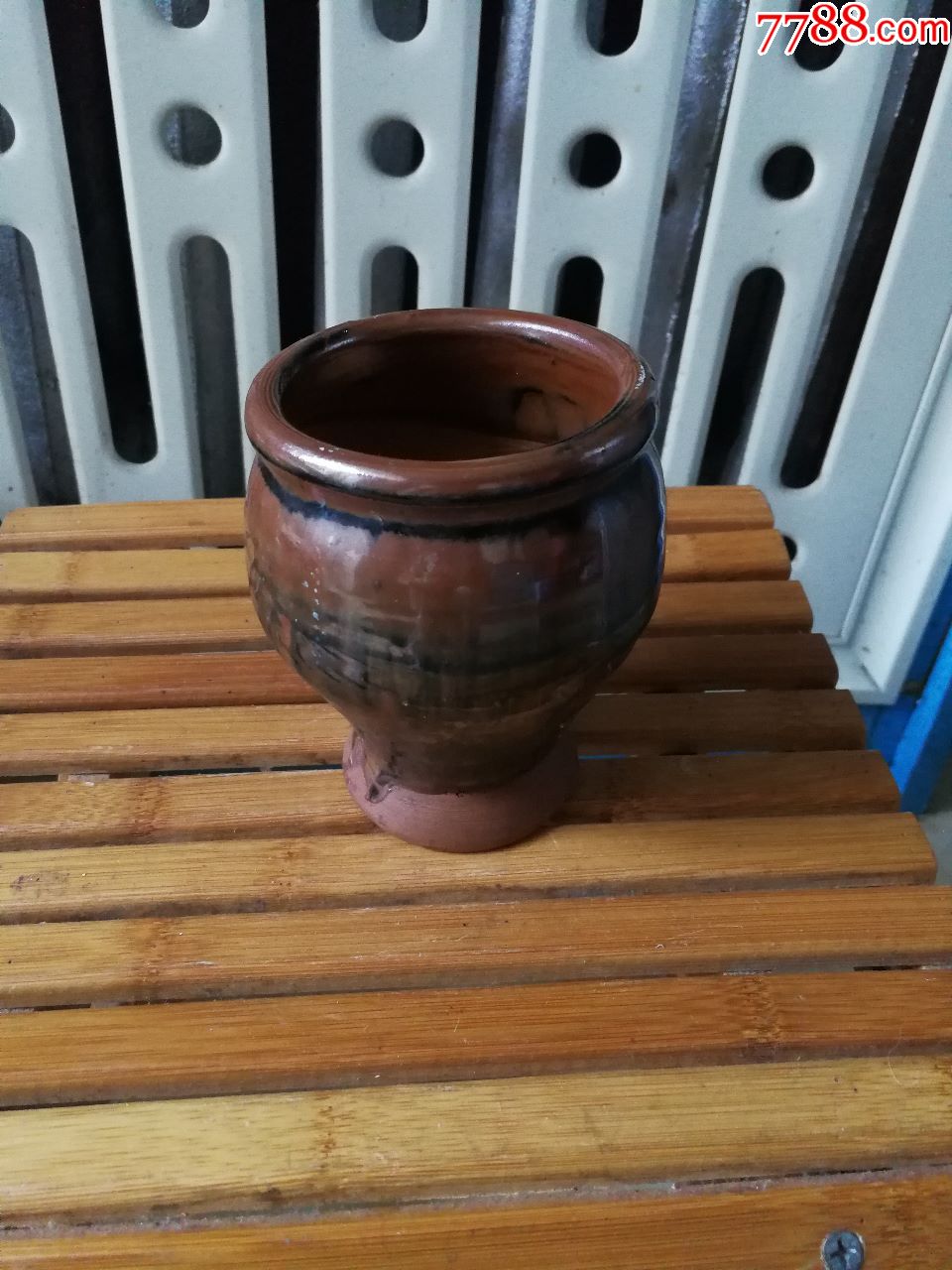 老式酱釉蒜缸105