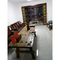 大圆钉老榆木门板茶桌(au22026971)_7788收藏__收藏热线