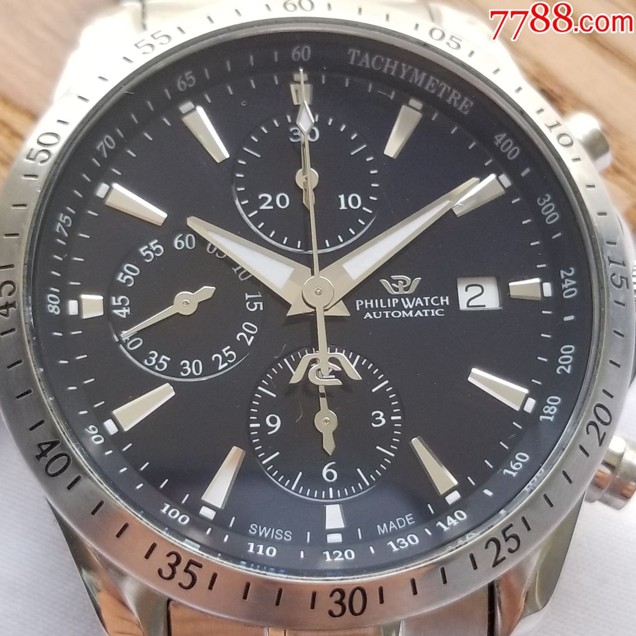 【eta机王-7750机芯!】瑞士品牌:philip-飞利浦-自动机械男表