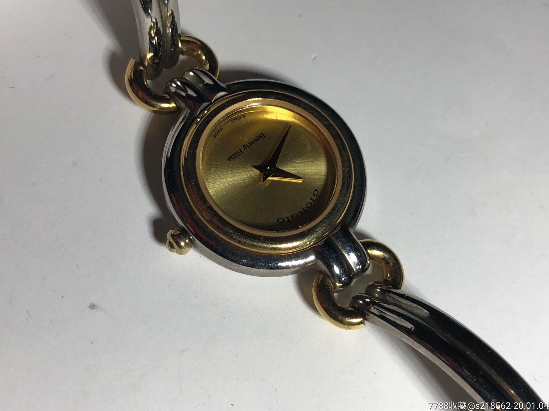 瑞士原装正品giorgiobeverlyhills石英女表手镯腕表表盘26m-手表/腕表