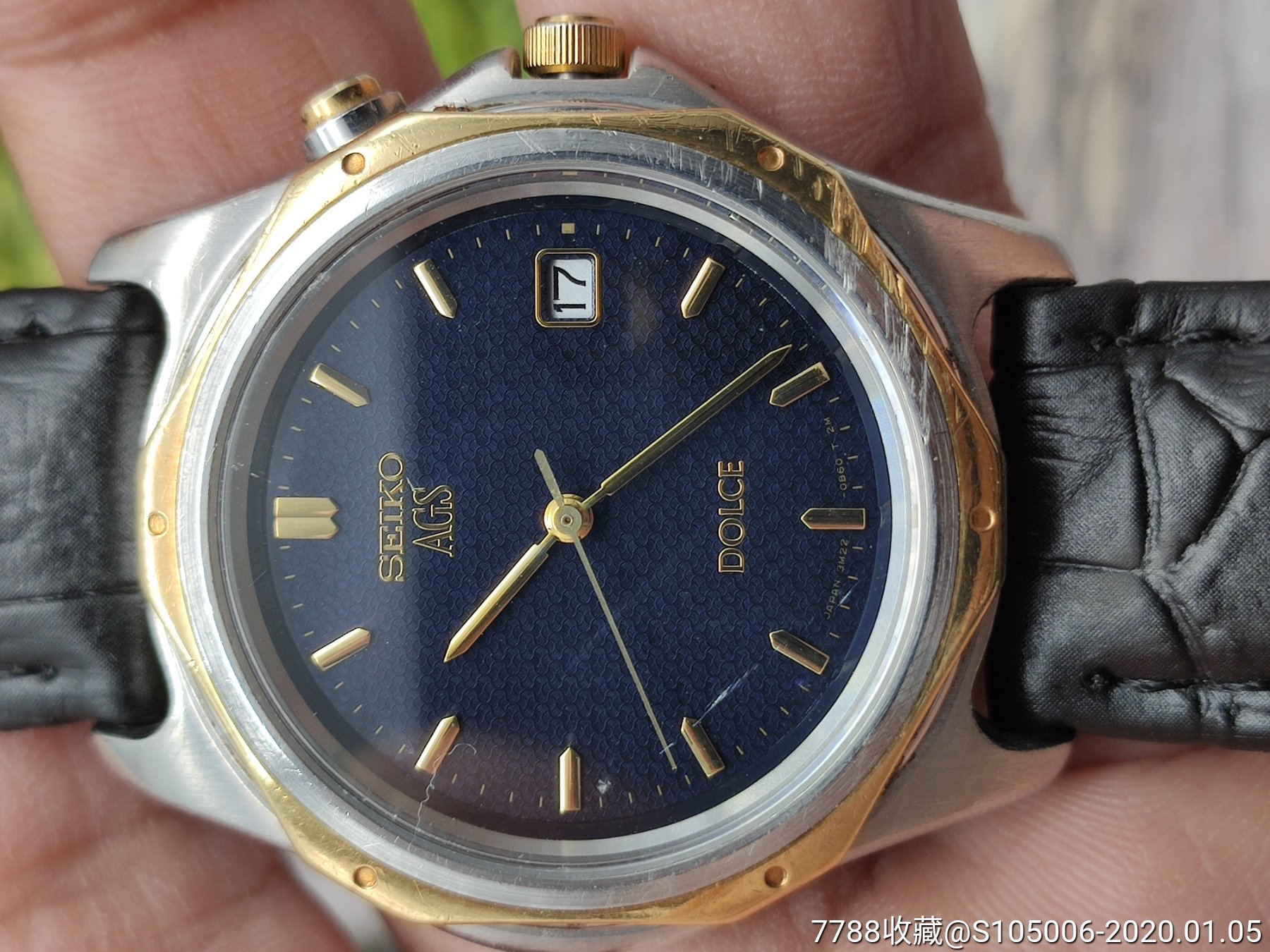 精工18k实金圈人工动能dolce男表_手表/腕表_第1张