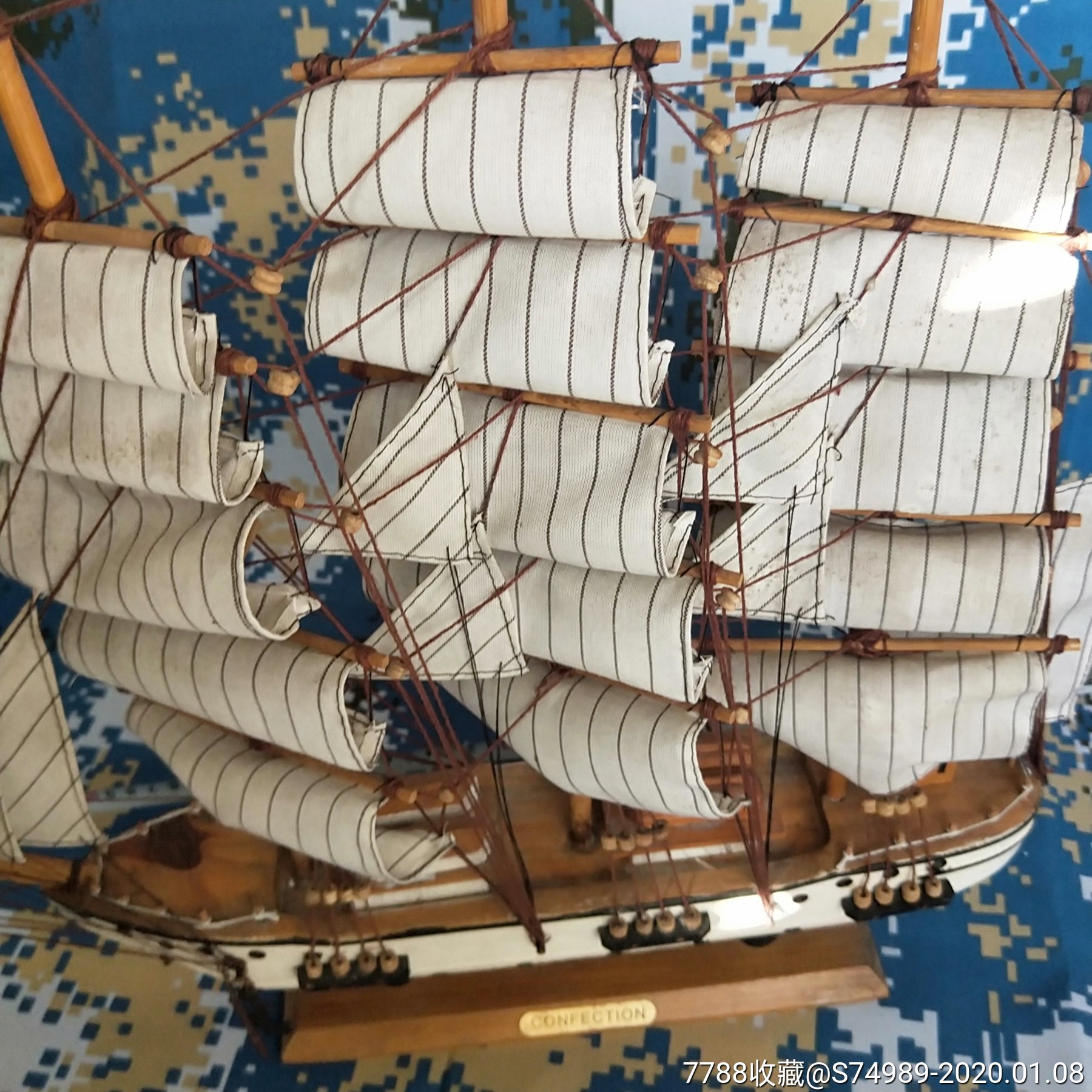 手工木制古帆船模型confection号胜利号海盗船战舰帆船一帆风顺