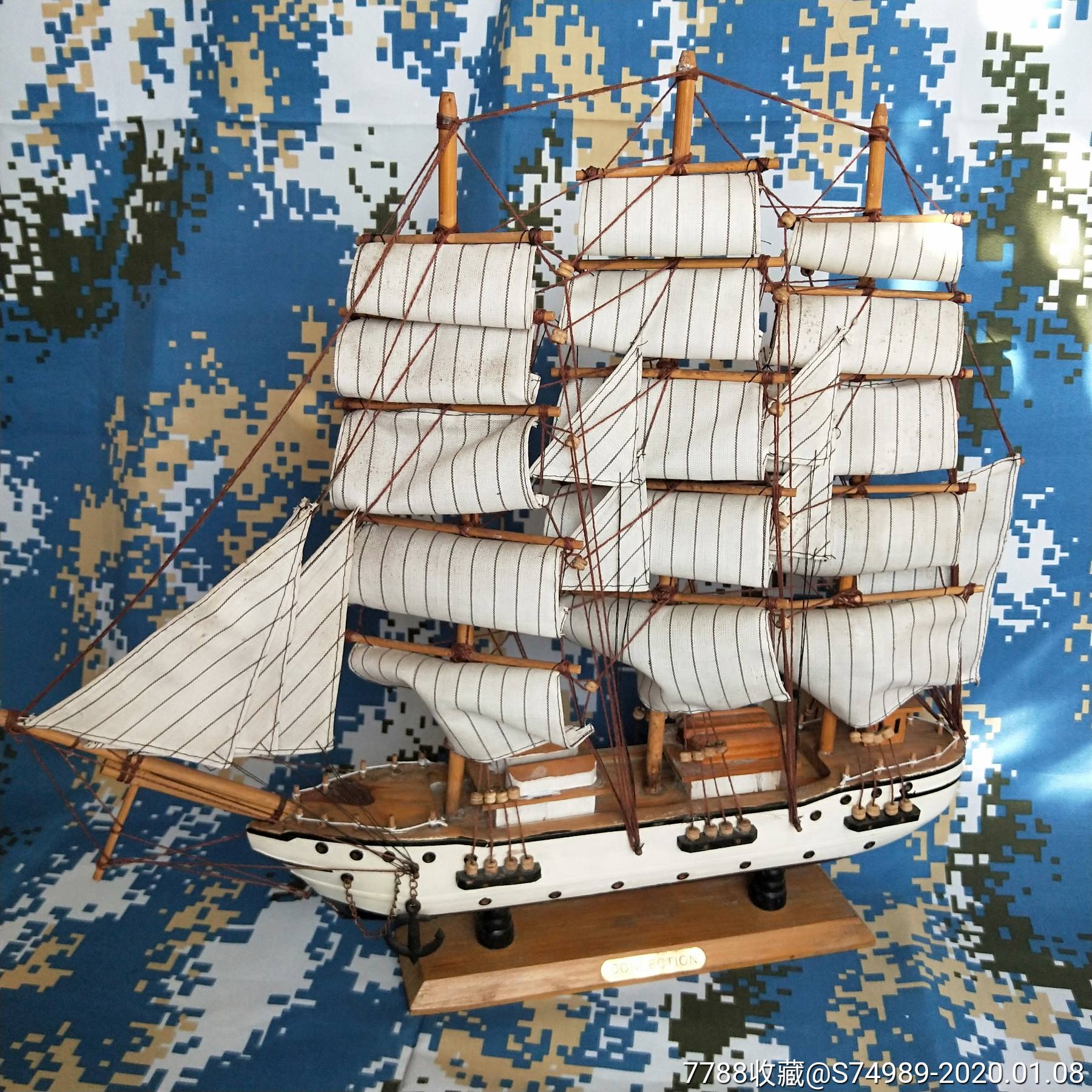 手工木制古帆船模型confection号胜利号海盗船战舰帆船一帆风顺