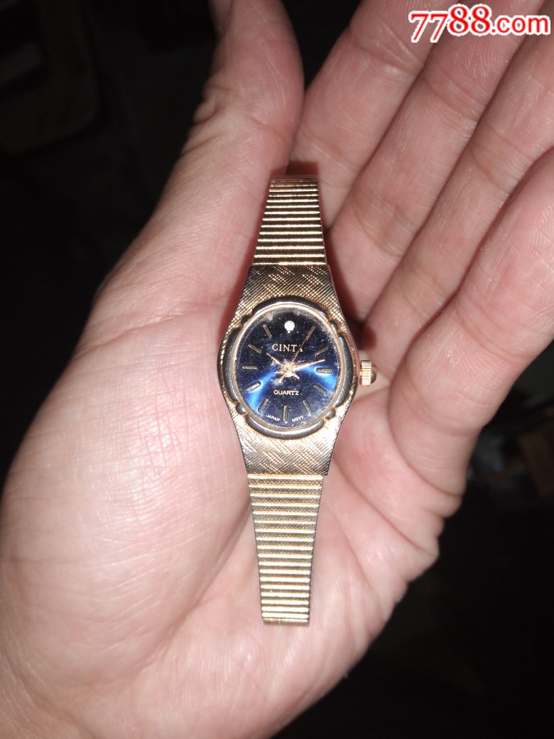 日本cinta镀金带钻女表一只-手表/腕表-7788收藏__收藏热线