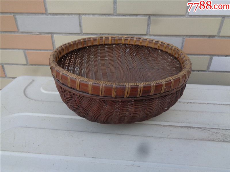 清代竹编笸箩