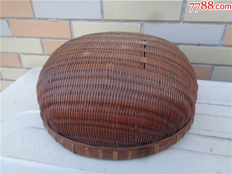 清代竹编笸箩