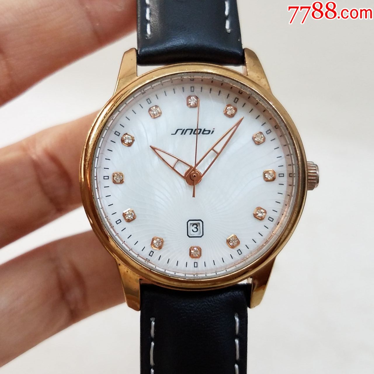 sinobi时诺比电子女表【优雅玫瑰金表款】【闪钻玫瑰金刻度】【漂亮