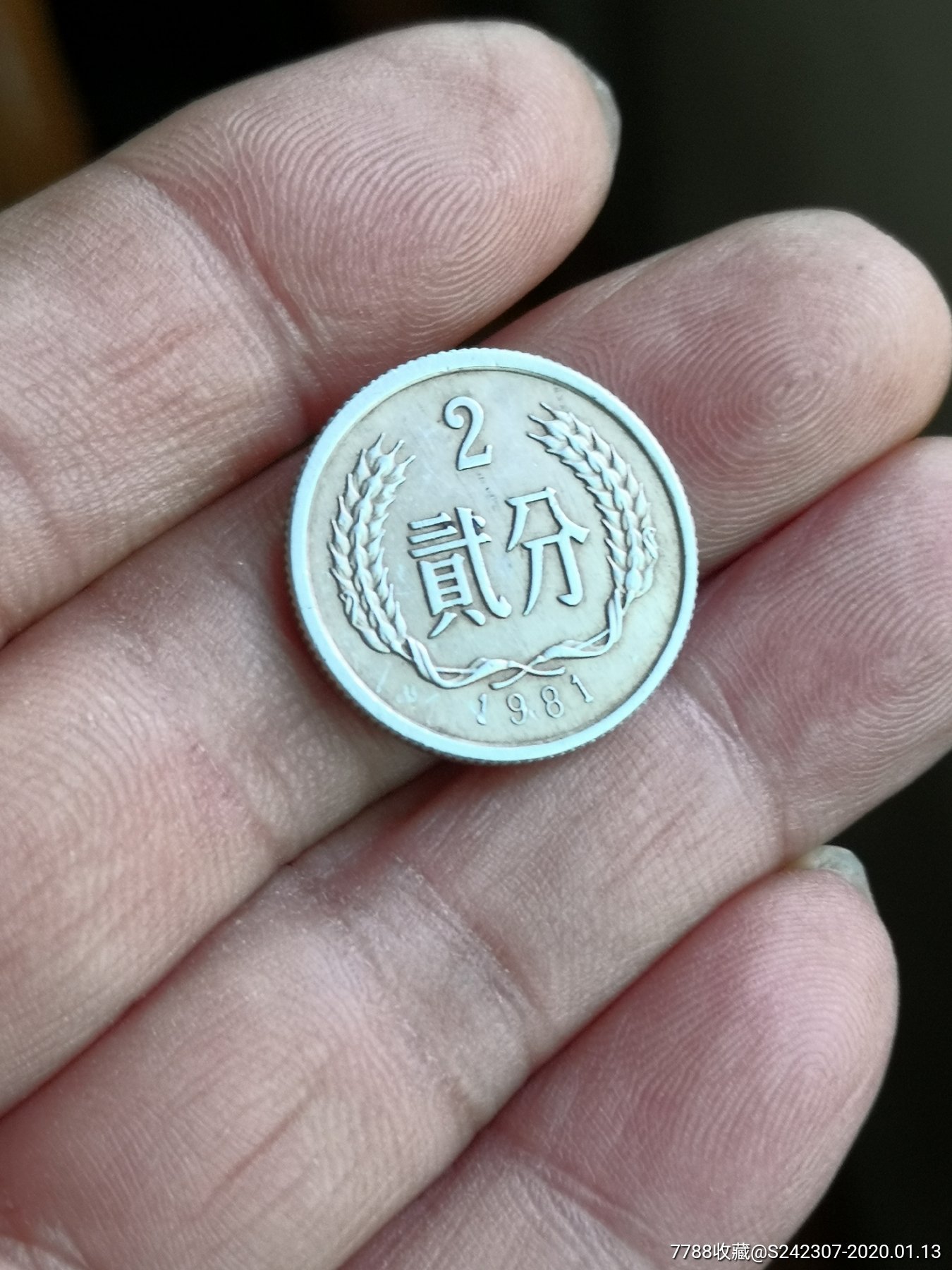 1981年2分(金彩色包浆)