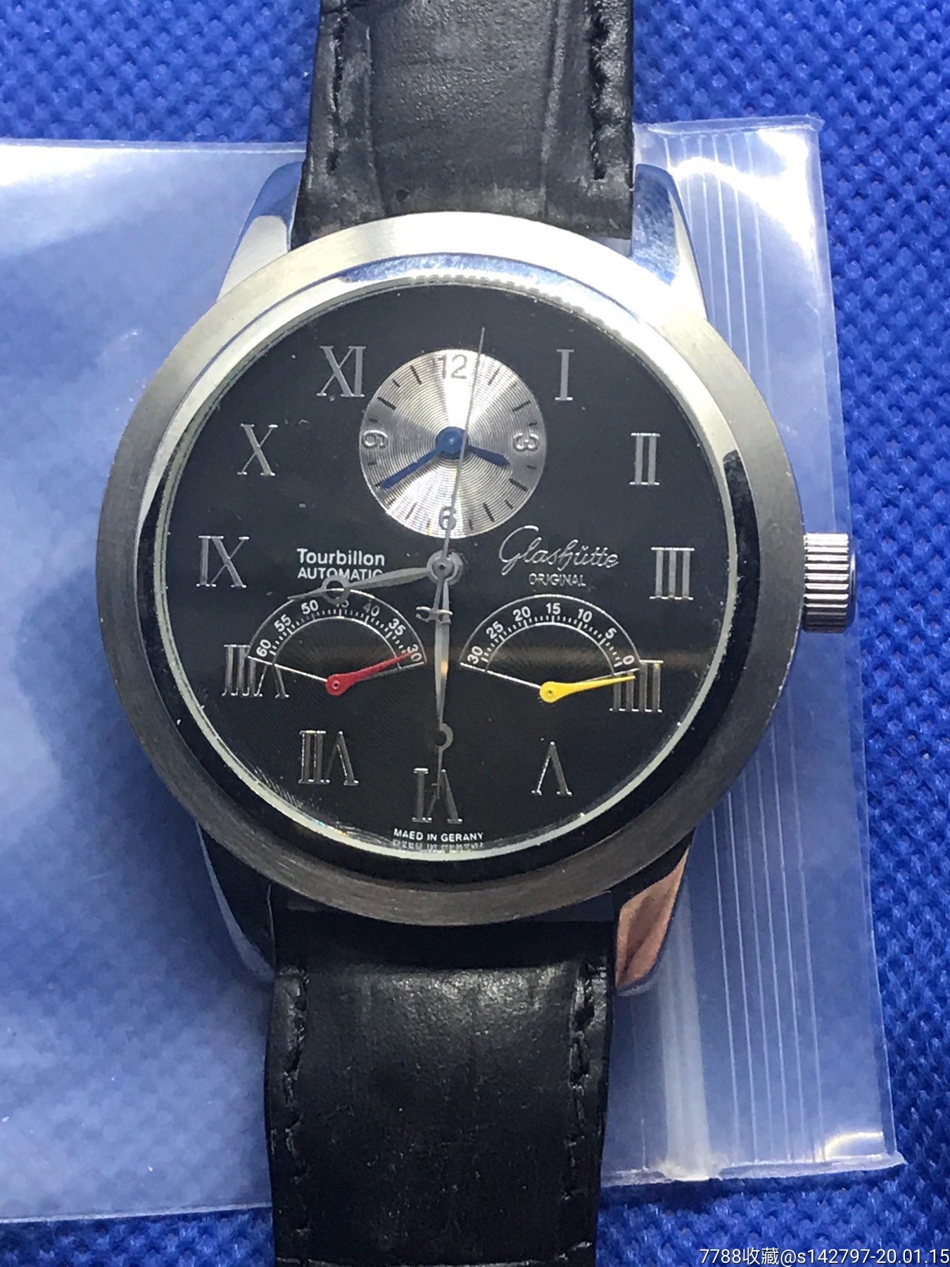 全新国产新款两地时间双飞返秒针自动机械大表,表径连把头45mm,走时