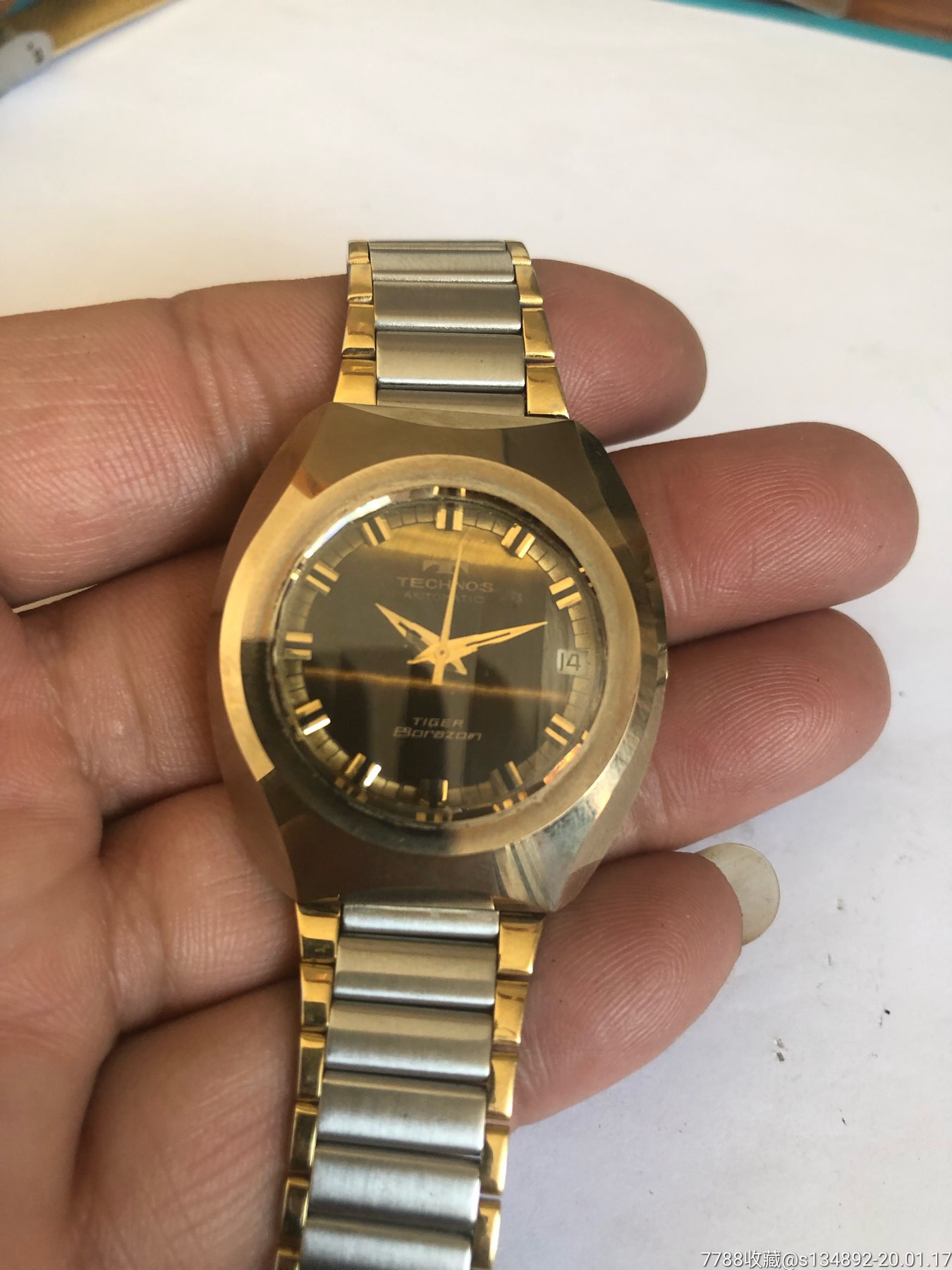 瑞士产天克诺全自动男机械表