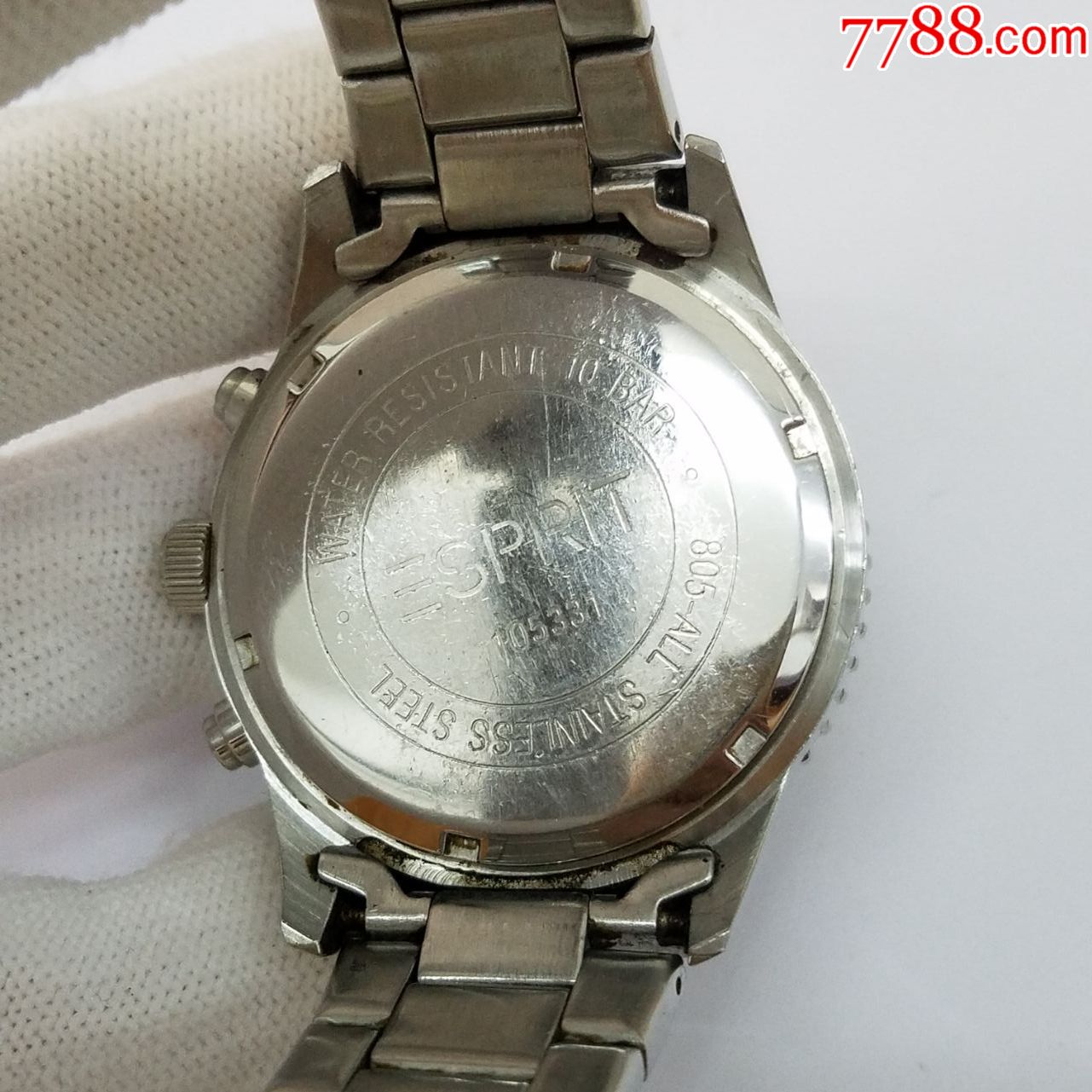 sprit电子计时男表【经典3眼放射拉丝纹表盘】【高闪刻度,指针】_手表