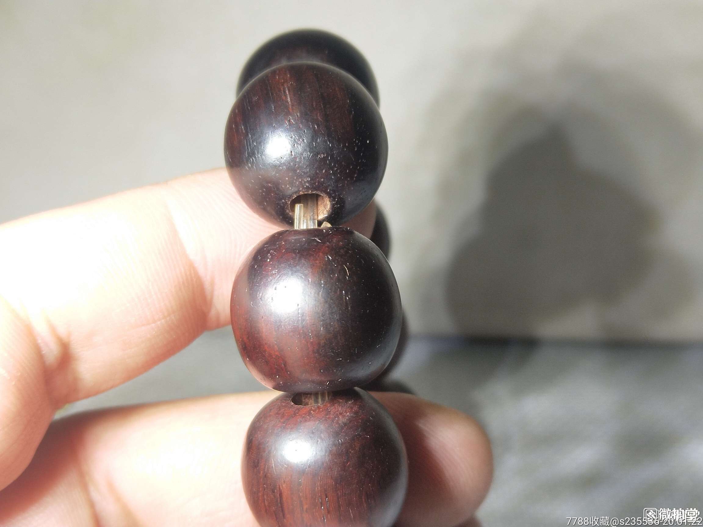 民国时期老皮壳酸枝木佛珠手串