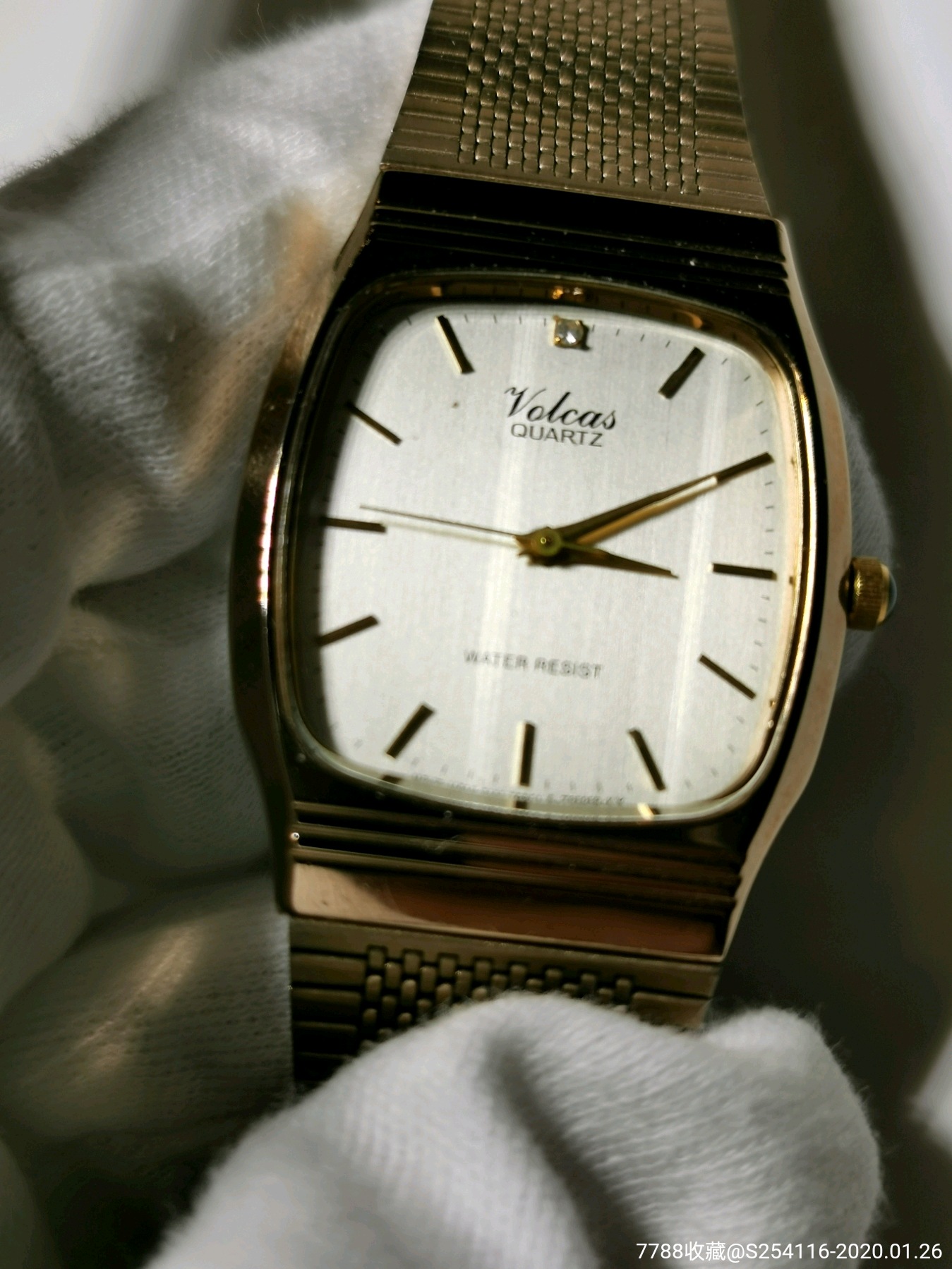 lcas石英男表日本机芯表盘38*30mm厚7mm蓝宝石表盘镶钻走时,手表/腕表