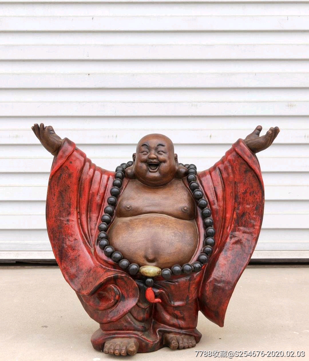 紫砂弥乐佛摆件