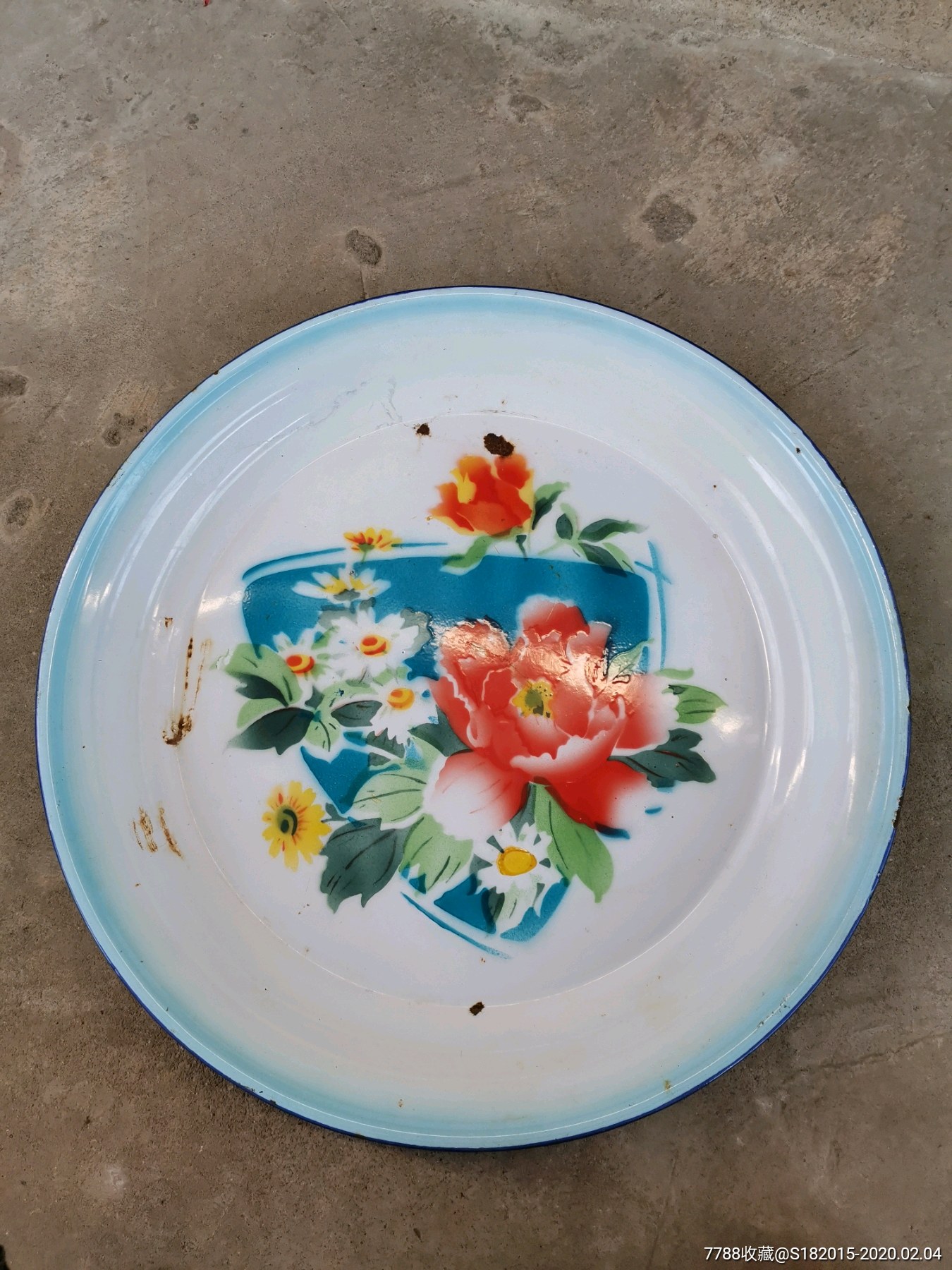 丰收牌搪瓷盘50公分超大少见