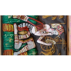 民族姑娘油画，年代不详，人物(au22232655)_7788收藏__收藏热线