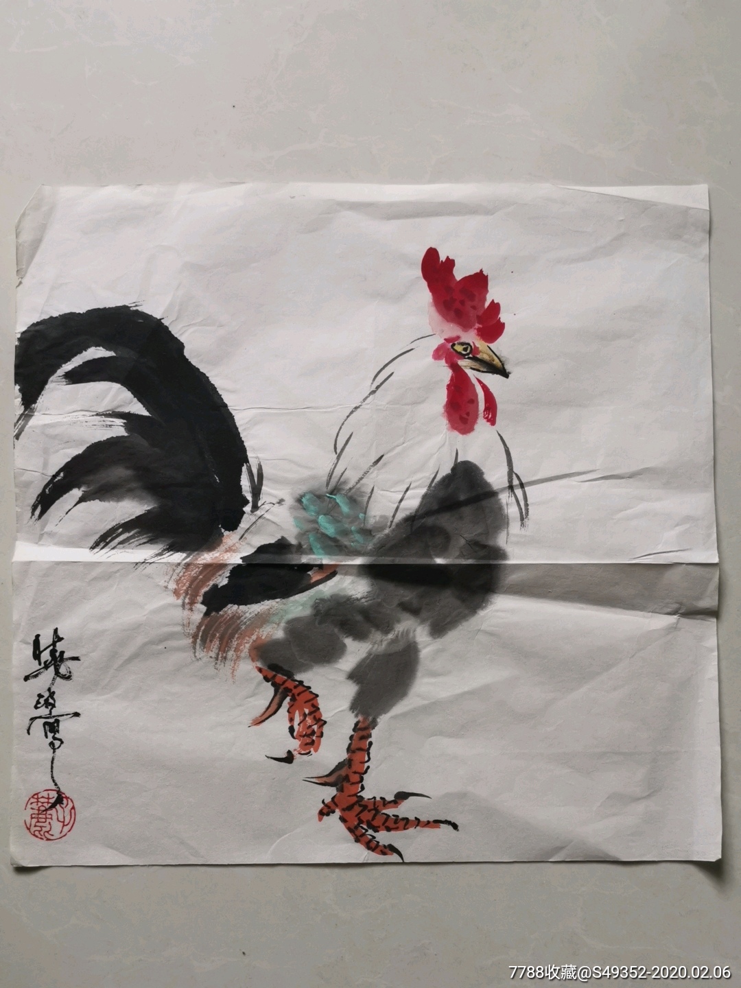 董晓波画的公鸡-价格:50元-au22233990-花鸟国画原作 -加价-7788收藏
