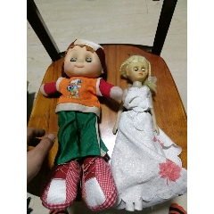 两个眼睛会动的布娃娃，不清楚什么年代，实物拍摄，品相如图(au22235862)_7788收藏__收藏热线